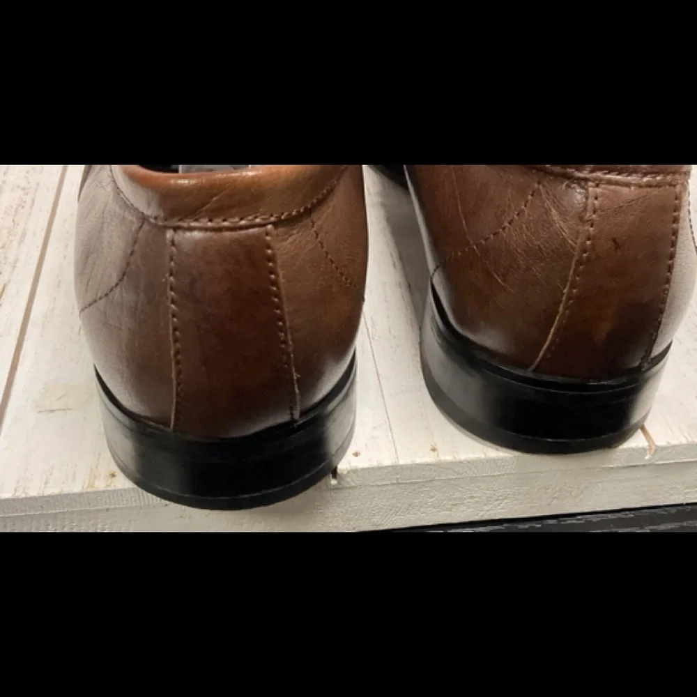 ALFANI‎ 360 Flex Mens Cedric Brown Leather Loafers Size 9M